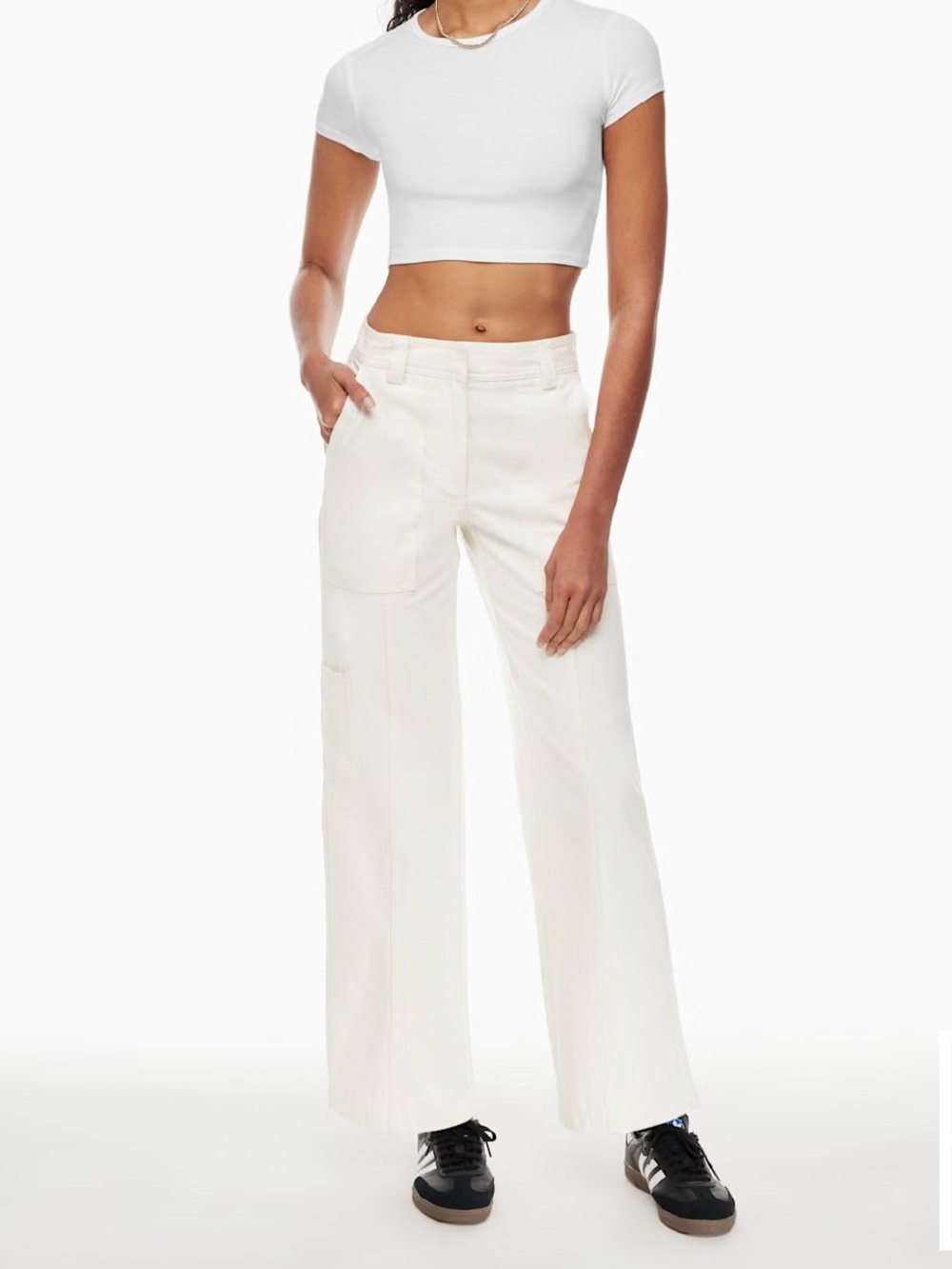 Aritzia Sunday Best Highrise White Carpenter Jeans Size 2 Cotton